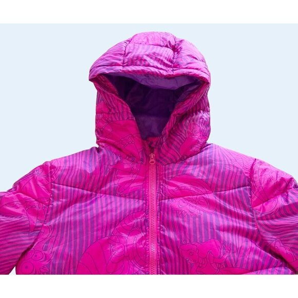 DISNEY Parks Alice In Wonderland Cheshire Cat Puffer Jacket Coat Sz Sm - Picture 4 of 8